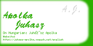 apolka juhasz business card